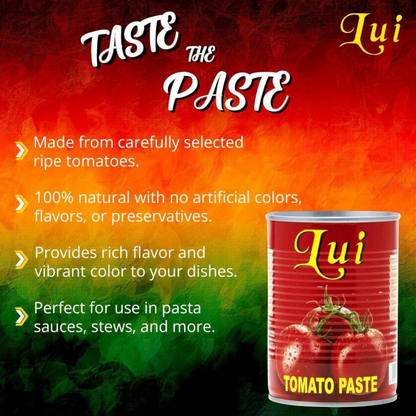 Lui Thick & Rich Tomato Paste 400g x 3 | 100% Natural | No Artificial Additives | Premium Tomato Flavor for Everyday Cooking - Damoo