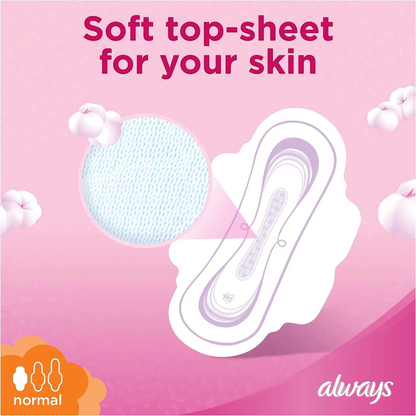 Always Ultra Thin Cottony Soft Sanitary Pads Large with Wings 10 Count – Soft Flexible Protection for Everyday Comfort - Damoo