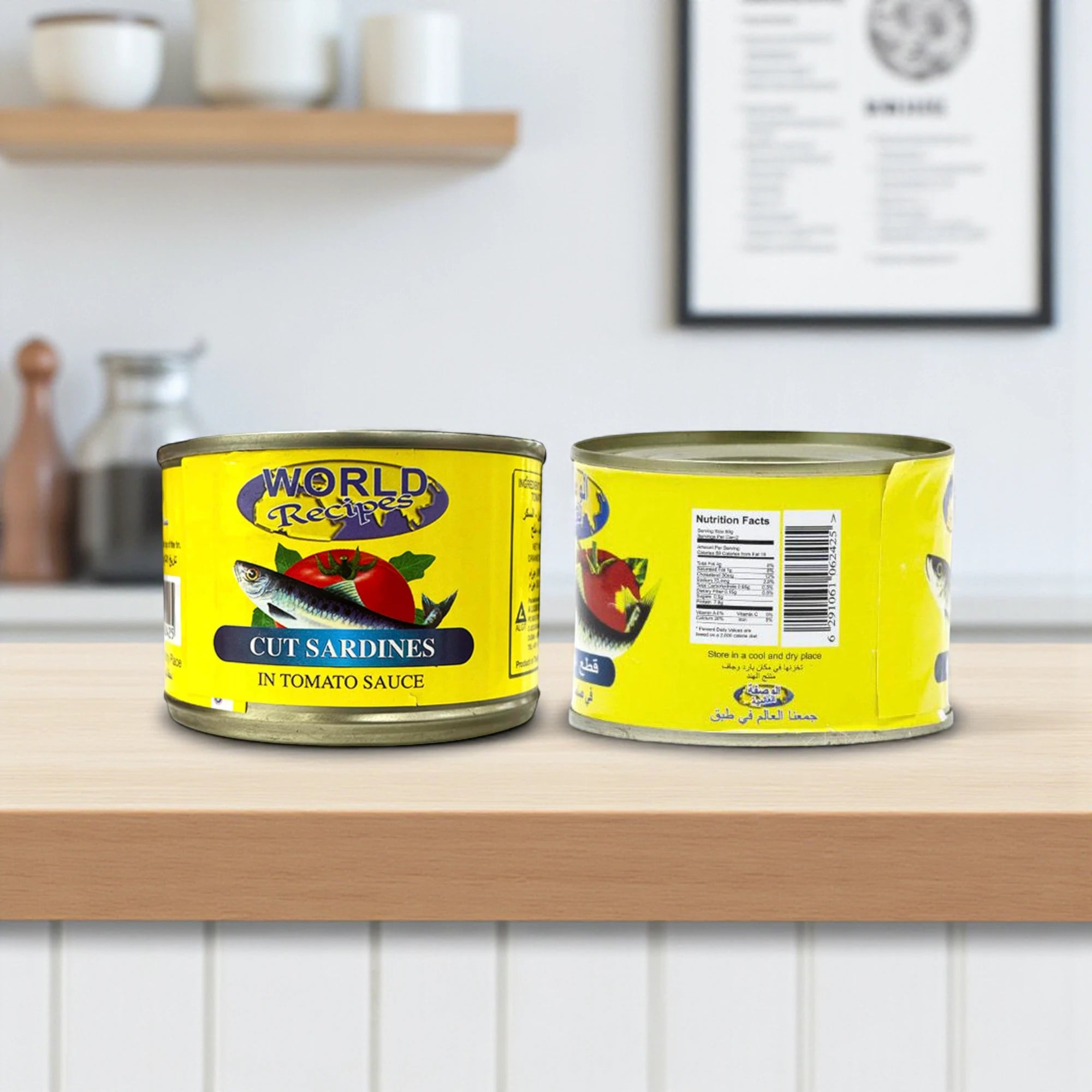World Recipes Fresh Cut Sardines in Tangy Tomato Sauce, High Protein Omega-3 Ready-to-Eat Seafood, Sustainably Sourced for Healthy Meals, Travel & Quick Snacks – 180g x 6 Tins - Damoo