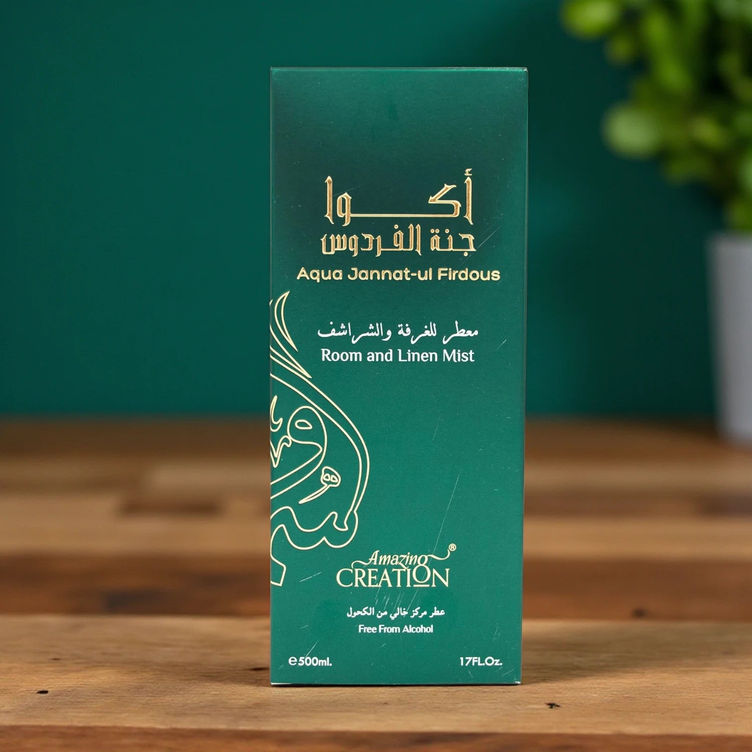 Amazing Creation Aqua Jannat Ul Firdous Room And Linen Mist, Room Freshener 500ml – Alcohol Free - Damoo