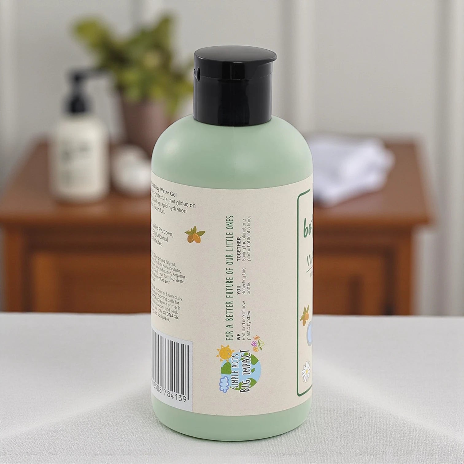 Pigeon Natural Botanical Baby Water Gel 200ml – Lightweight, Non-Greasy Gel with Olive Oil, Argan Oil & Chamomile | Alcohol-Free & Dermatologist-Tested - Damoo