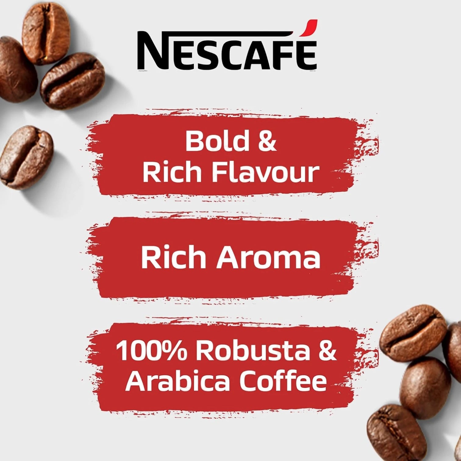 Nescafé Red Mug Instant Coffee Jar 47.5g – Signature Roast Blend | 24 Cups | Smooth & Rich Flavor | Robusta & Arabica Beans | Medium Roast | Caffeinated - Damoo