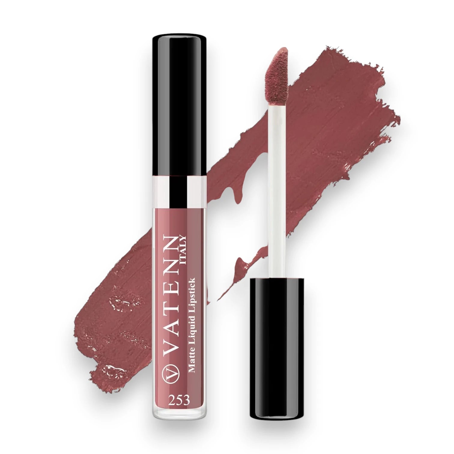 Vatenn Italy Matte Liquid Lipstick – Shade 253 Bologna | Long-Lasting, Transferproof, Highly Pigmented & Comfortable Wear – 5g - Damoo