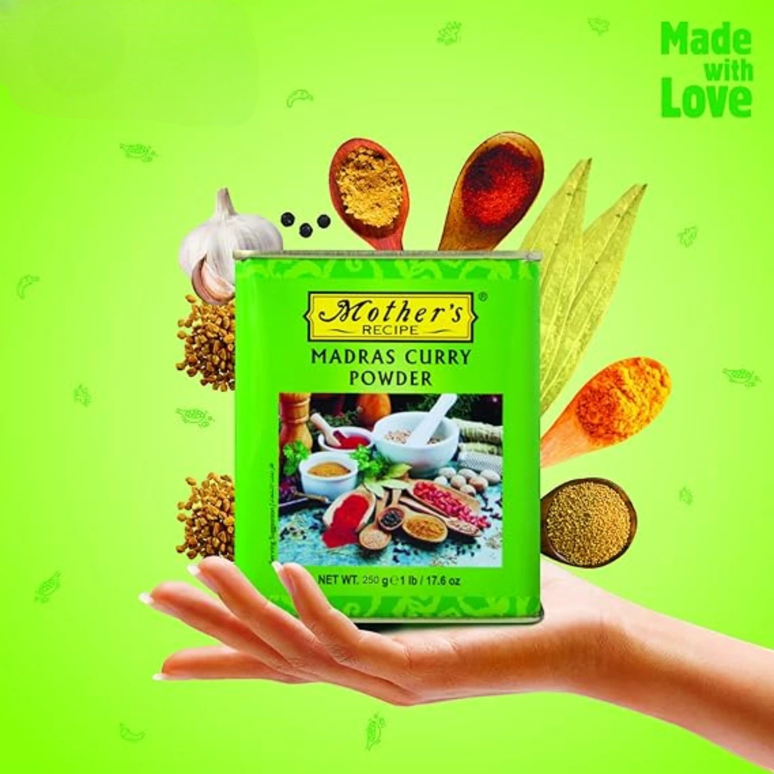 Mother's Recipe Madras Curry Powder – 250g | Authentic Indian Spice Blend for Curries & Rice | No Preservatives or Artificial Colors - Damoo