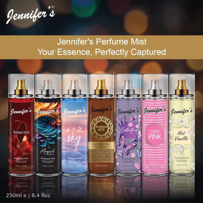 Jennifer's Up In The Sky Perfumed Mist 250ml | Floral Long-Lasting Body Spray for Women | Lightweight & Travel-Friendly Fragrance Mist - Damoo