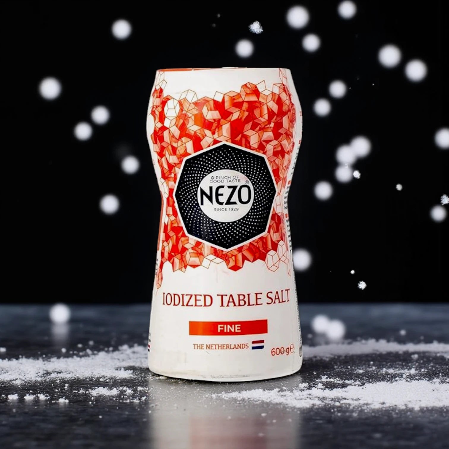 Nezo Fine Table Salt Iodized Bottle 600g | Pure Fine Crystals with Essential Iodine for Everyday Cooking - Damoo