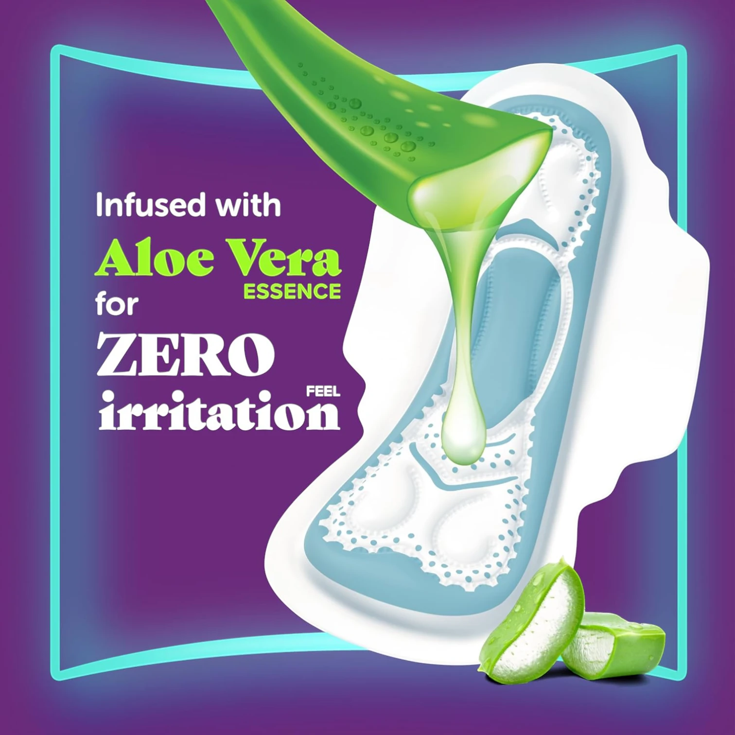 Always Aloe Cool Maxi Thick Sanitary Pads XL 24 Count – Heavy Flow Protection, Cooling Freshness & Extra Absorbency - Damoo