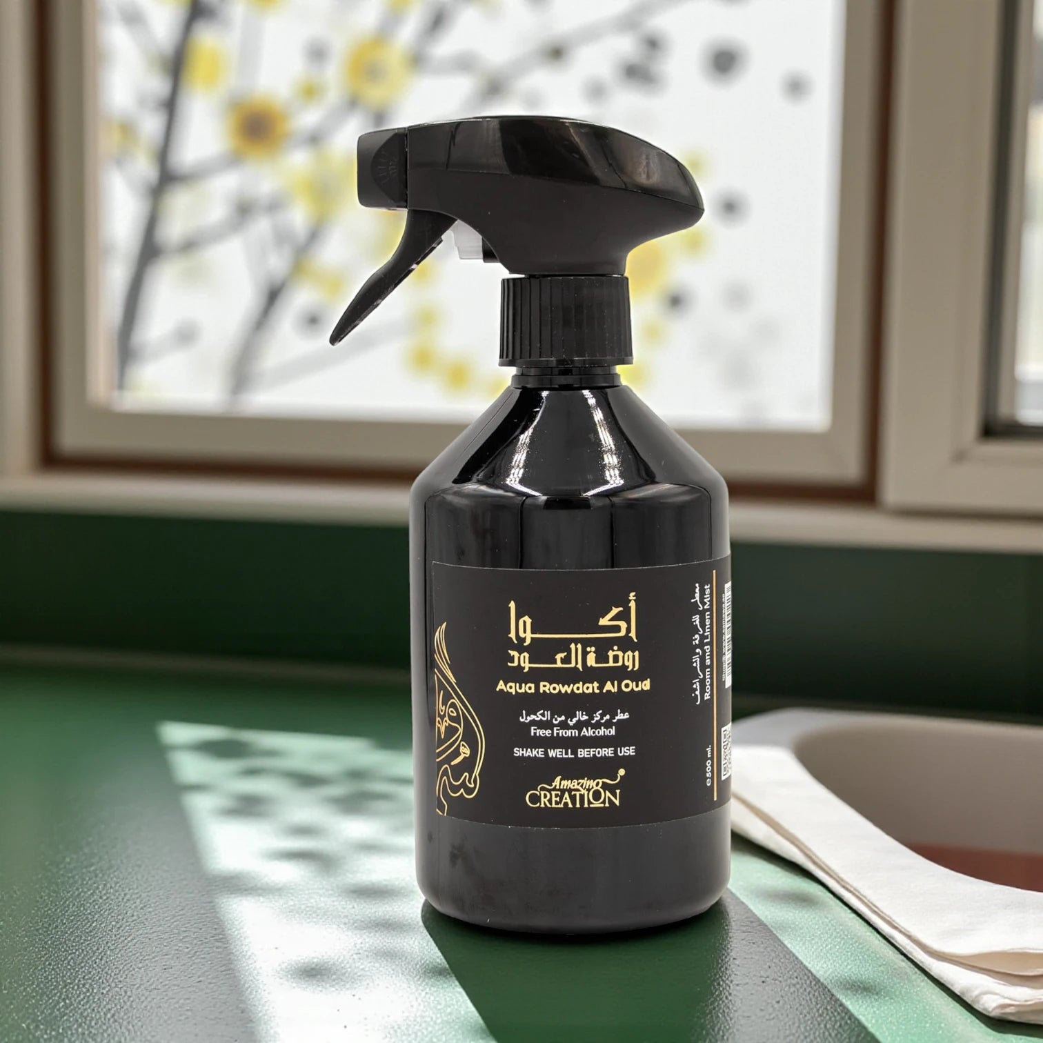 Amazing Creation Aqua Rowdat Al Oud Room And Linen Mist, Room Freshener 500ml - Damoo