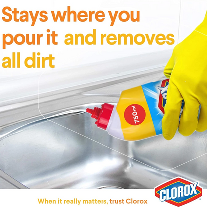 Clorox Bleach Gel Cleaner 750ml Mint Freshness – Thick Formula Multi-Purpose Disinfectant for Bathroom, Kitchen, Floors & Laundry Stain Removal - Damoo