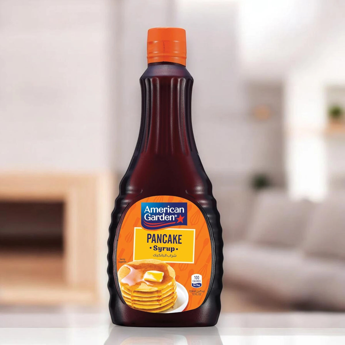 American Garden Pancake Syrup Original 355ml – Gluten Free Vegetarian Sweet Breakfast Syrup for Pancakes, Waffles, French Toast & Desserts - Damoo