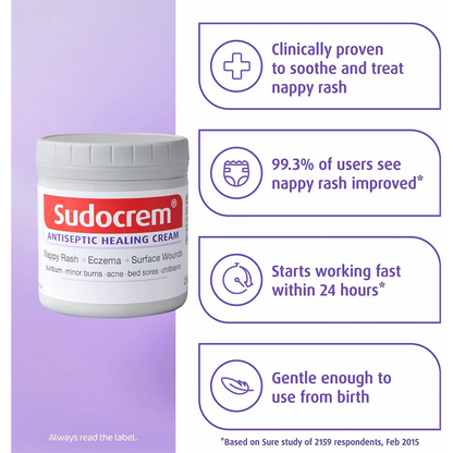 Sudocrem Antiseptic Healing Cream 250g – Multi-Purpose Cream for Babies | Soothes Diaper Rash, Cuts & Minor Burns - Damoo