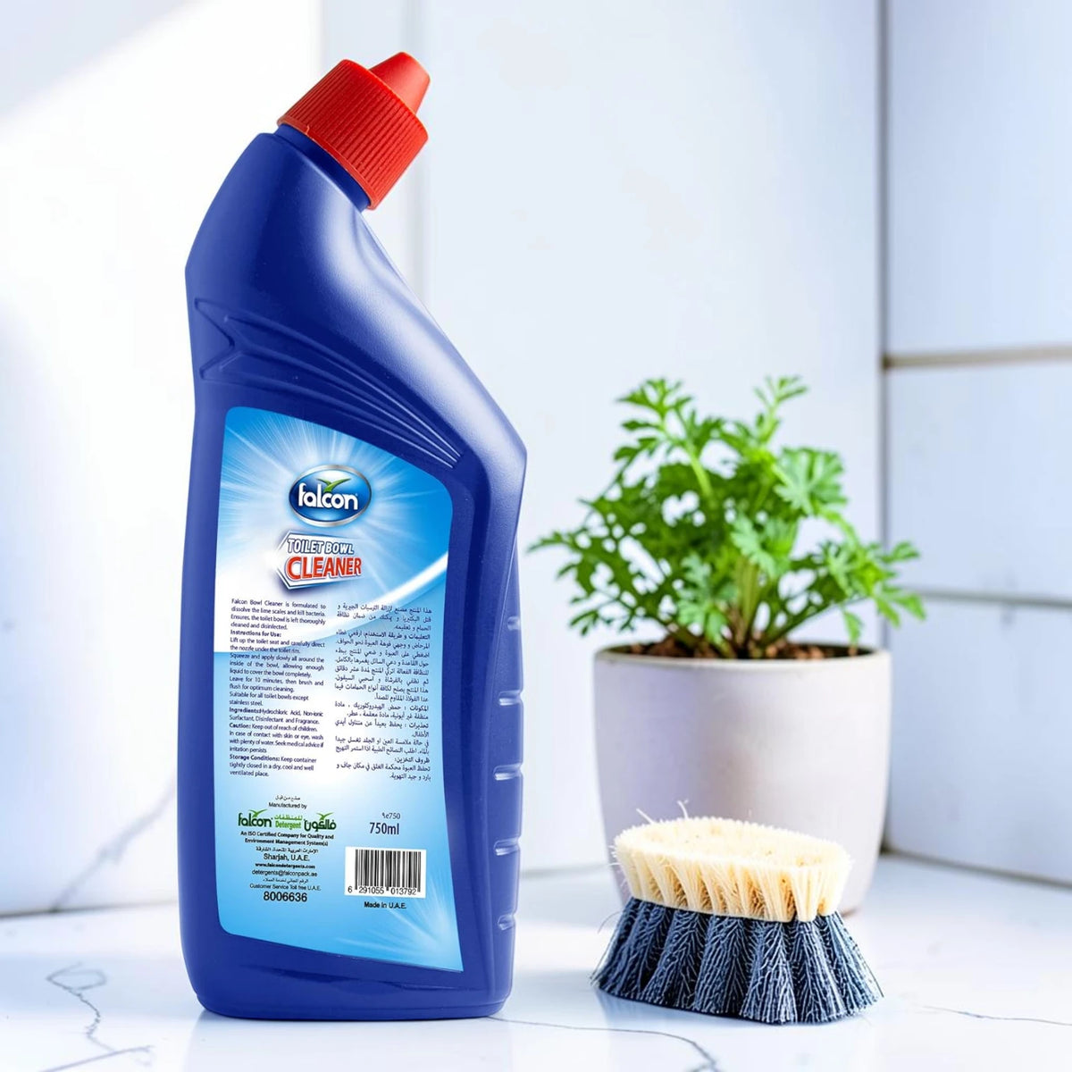 Falcon Pack Toilet Bowl Cleaner 750ml – Powerful Triple Action Bathroom Cleaner for Deep Cleaning, Germ Removal & Long-Lasting Shine - Damoo