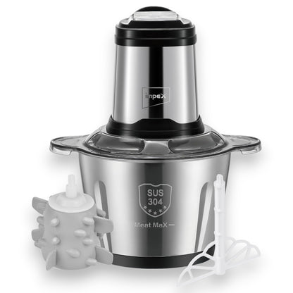 Impex FC 3206 Electric Food Chopper 3L | 400W Multi-Purpose Chopper with 6 Stainless Steel Blades | 3-Speed Adjustable Meat Grinder & Food Processor | Durable SUS 304 Steel Bowl