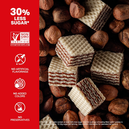 Loacker Quadratini Napolitaner Wafers – 125g | Crispy Wafers with Hazelnut Cream – Perfect for Parties, Weddings, and Birthdays - Damoo