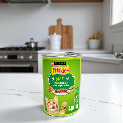 Purina Friskies Chunkpound Wet Cat Food – Chicken & Vegetables, 400g | Complete Nutrition for All Life Stages - Damoo