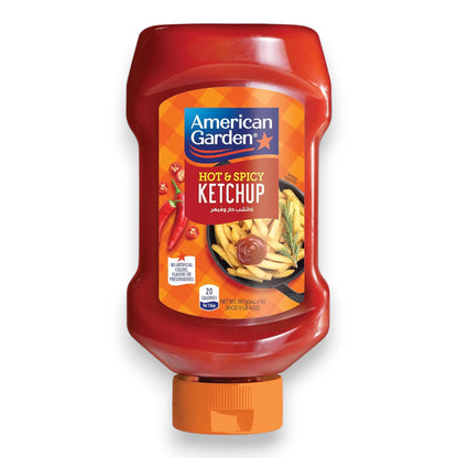 American Garden Hot & Spicy Tomato Ketchup 567g – Bold Chili Flavored Tomato Sauce for Burgers, Fries, Sandwiches & Snacks - Damoo