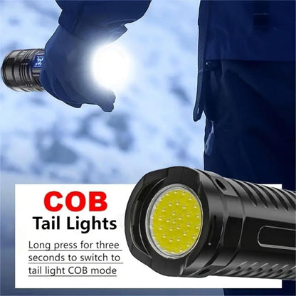Super Bright LED Tactical Flashlight – 1000m Long Range Rechargeable Torch with Zoomable Beam, Lightweight & Durable Material – Powerful LED Handheld Light for Outdoor Camping, Hiking, Security, and Emergency Use - Damoo
