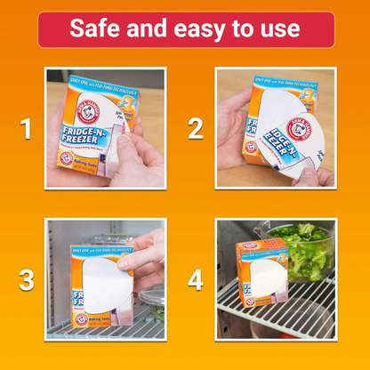 Arm & Hammer Fridge-N-Freezer Baking Soda – 396.9g | Odor Absorber & Food Freshener for Refrigerator and Freezer - Damoo