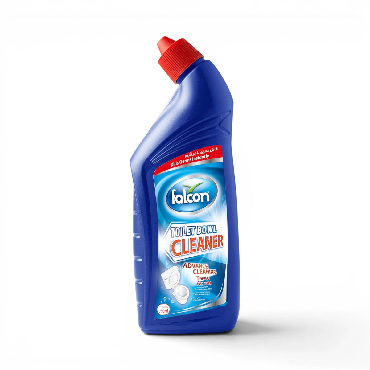 Falcon Pack Toilet Bowl Cleaner 750ml – Powerful Triple Action Bathroom Cleaner for Deep Cleaning, Germ Removal & Long-Lasting Shine - Damoo