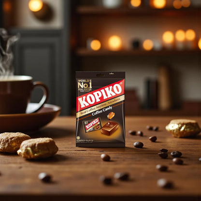 Kopiko Coffee Candy – 400g Bag | Bold Coffee Flavored Hard Candy Made with Real Coffee Extract & Natural Caffeine | Individually Wrapped, Gluten-Free, On-the-Go Energy Boost - Damoo