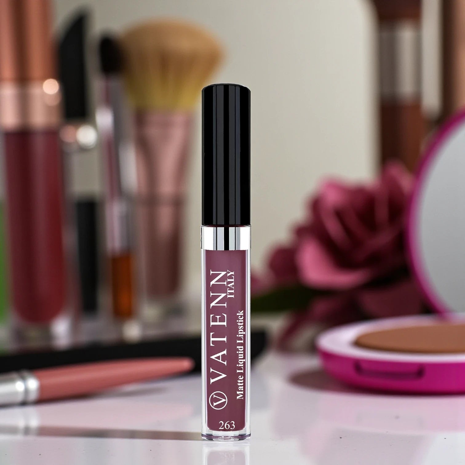 Vatenn Italy Matte Liquid Lipstick – Shade 263 Parma | Long-Lasting, Transferproof, Smooth Glide, Highly Pigmented & Comfortable Wear – 5g - Damoo