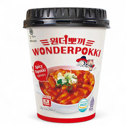 Wonderpokki Seoul Oasis Hot Spicy Premium Korean Topokki Rice Cake | Authentic Spicy topokki with Chewy Rice Cakes & Bold Korean Sauce | Instant Meal or Snack - Damoo