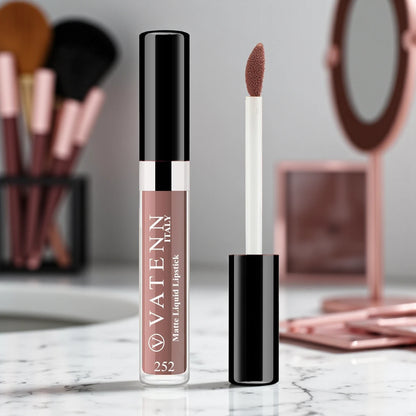 Vatenn Italy Matte Liquid Lipstick – Shade 252 Genoa | Long-Lasting, Transferproof, Highly Pigmented Nude Matte | 5g - Damoo
