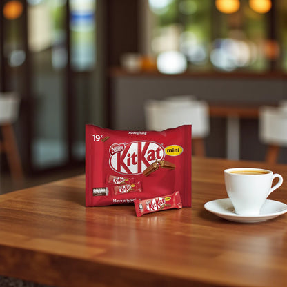 Nestlé KitKat 2-Finger Mini Milk Chocolate Wafer Bars – 250g Sharing Bag | Crispy Wafers Coated in Creamy Milk Chocolate | Perfect Breaktime Snack for Gifting & Sharing - Damoo