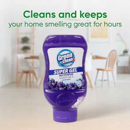 Green Clean Super Gel Multi-Purpose Cleaner – Lavender Scent – Powerful Stain & Grease Remover – Easy Squeeze Bottles – 600g (Pack of 2) - Damoo