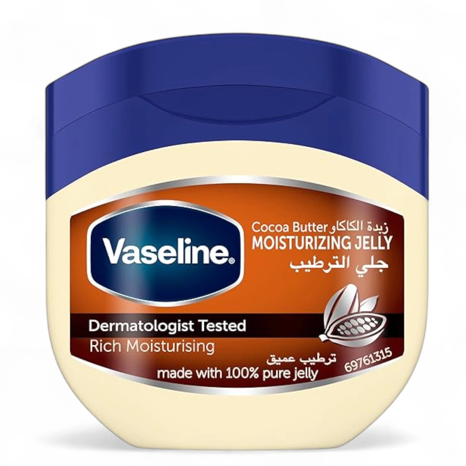 Vaseline Healing Jelly Cocoa Butter 100ml | Triple-Purified Petroleum Jelly | Deep Moisturization & Skin Protection | Hypoallergenic & Dermatologist Tested - Damoo