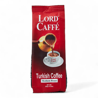 Lord Caffe Turkish Coffee – Premium Ground Arabica with Cinnamon Twist, Medium Roast, 250g | Rich Flavor & Intense Aroma - Damoo