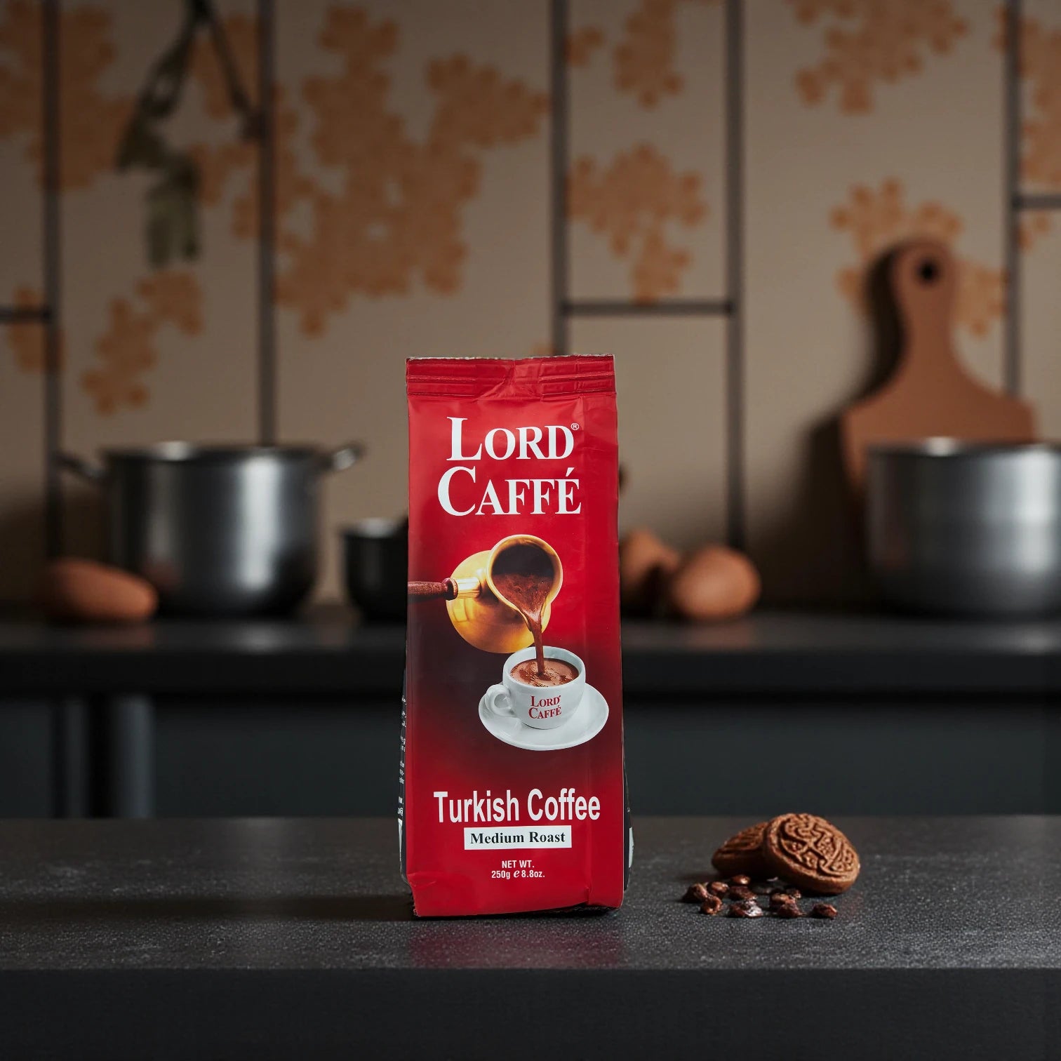Lord Caffe Turkish Coffee – Premium Ground Arabica with Cinnamon Twist, Medium Roast, 250g | Rich Flavor & Intense Aroma - Damoo