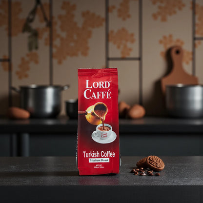 Lord Caffe Turkish Coffee – Premium Ground Arabica with Cinnamon Twist, Medium Roast, 250g | Rich Flavor & Intense Aroma - Damoo
