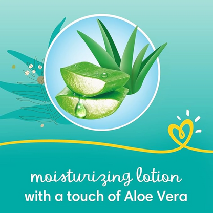 Pampers Baby-Dry Taped Diapers with Aloe Vera Lotion – Size 2 (3–8 kg), 64 Count Jumbo Box | Up to 12 Hours Dryness, 360° Fit, Wetness Indicator & Ultra Leakage Protection for Newborn Comfort - Damoo