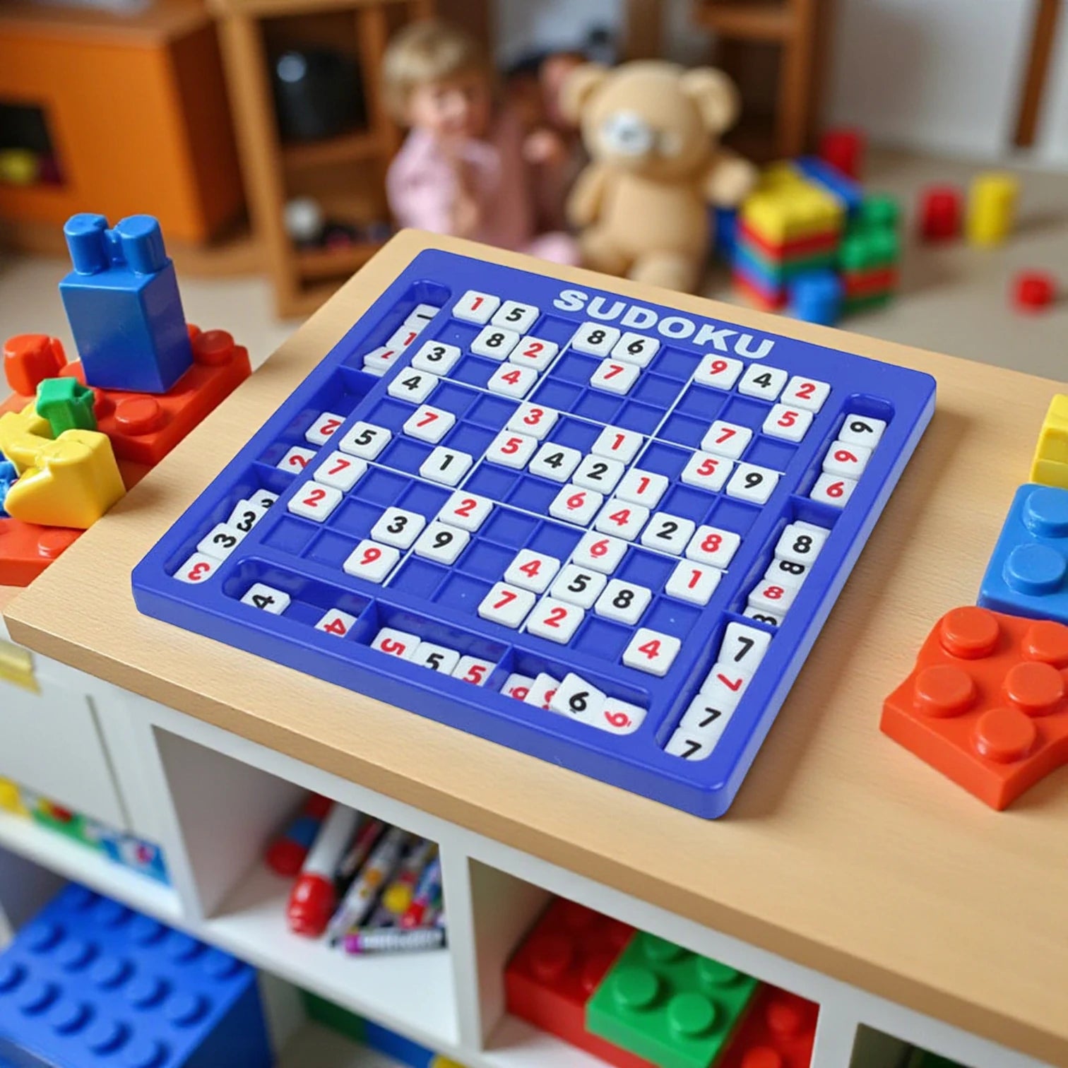 Sudoku Puzzles Board Game Toy | Fun Logical Math Puzzle with Drawer | Challenging Brain Training Game for Kids & Adults | Educational Learning Toy - Damoo