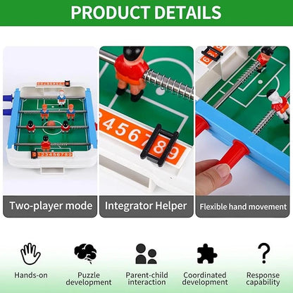 MAKINGTEC Mini Tabletop Football Game – Portable 2-Player Soccer Toy for Kids & Adults | Interactive Desktop Sports Game with Balls & Accessories – Birthday & Party Gift