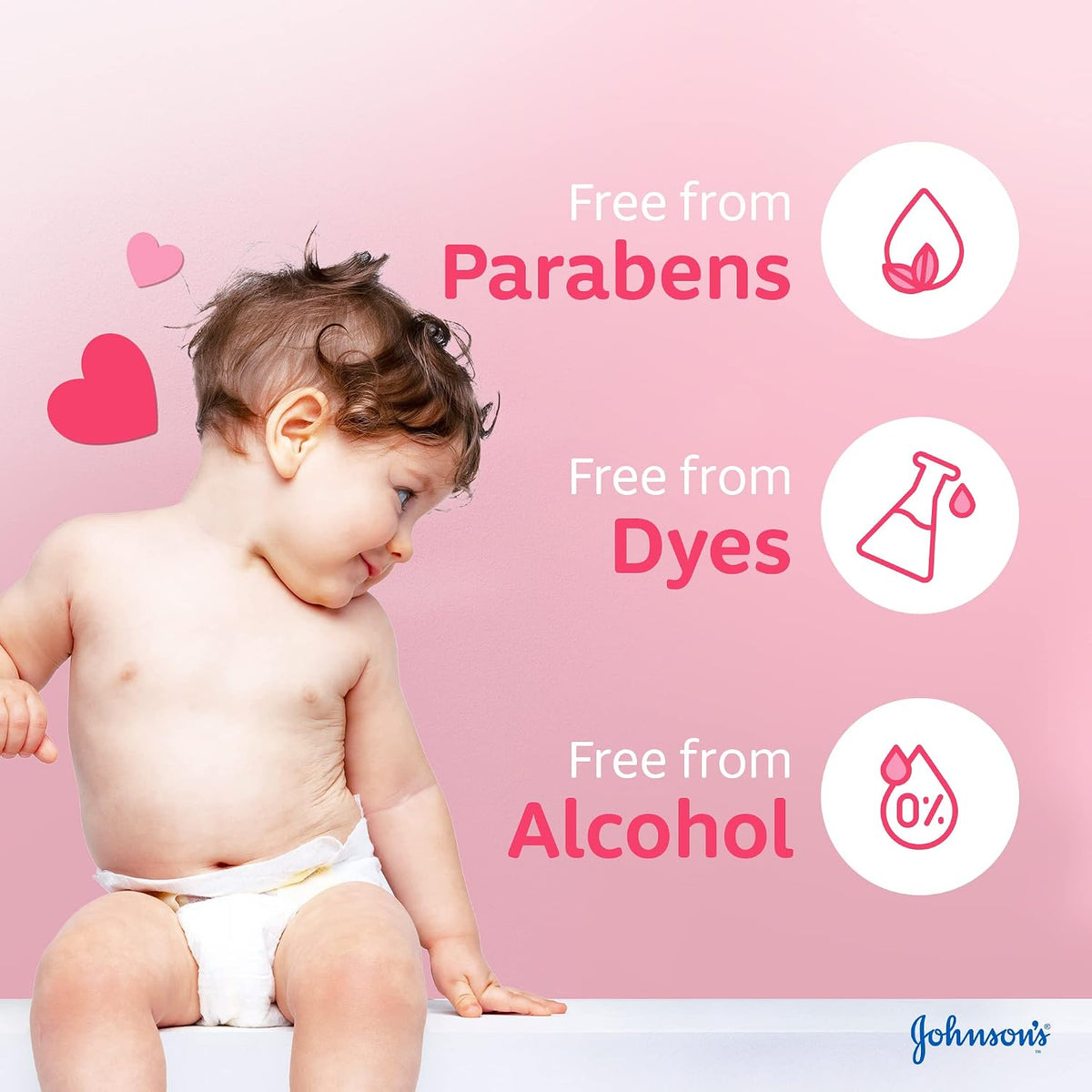 Johnson's Baby Oil 200ml – Clear Baby Oil | 0% Parabens and Dyes | Moisture-Locking Care