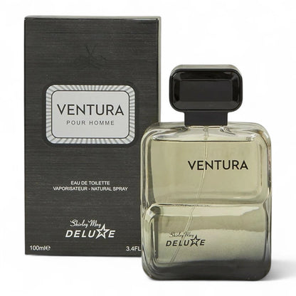 Shirley May Ventura Eau de Toilette for Men – 100ml Floral Fragrance, Long-Lasting Masculine Scent, Travel-Friendly EDT - Damoo