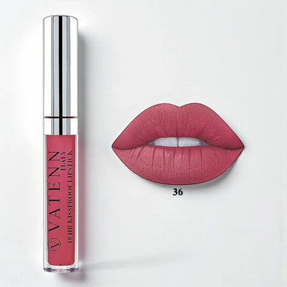 Vatenn Italy 18Hrs Kissproof Lipstick – Shade 36 Vomero (3g). Ultra-matte, transfer-proof, water-resistant lipstick with rich pigment, vegan & dermatologically tested. - Damoo