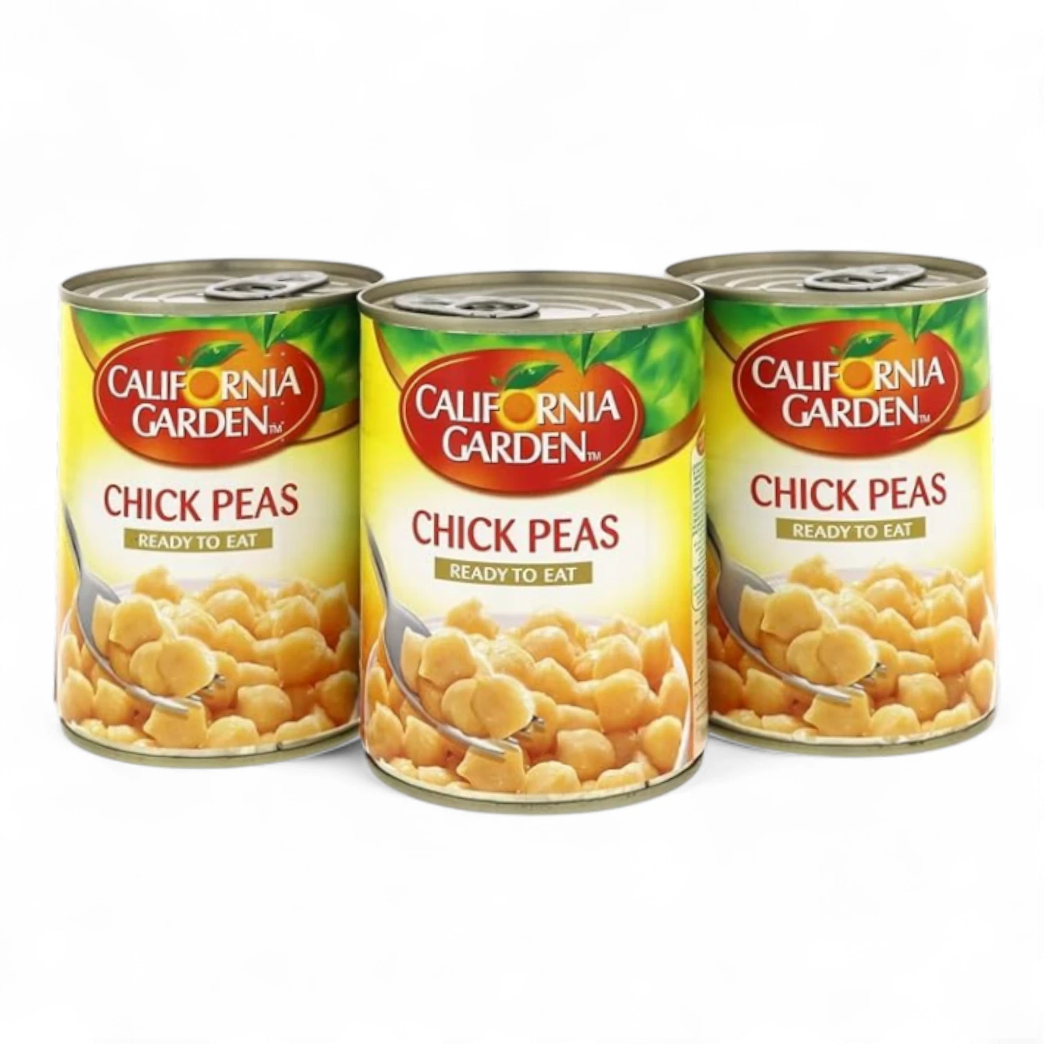 California Garden Canned Chickpeas – Ready-to-Eat 3-Pack (3 x 400g) | High-Protein, Vegan, Fiber-Rich Legumes for Salads, Hummus, & Quick Meals - Damoo