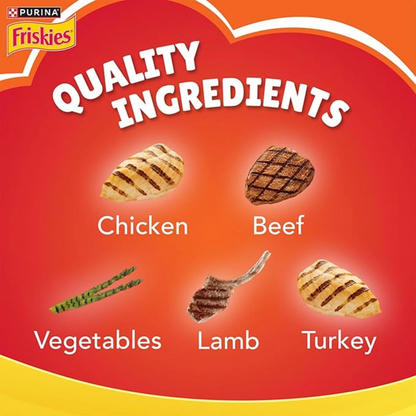 Friskies Meaty Grill Cat Dry Food | Complete & Balanced Nutrition with Protein & Omega Fatty Acids | For All Life Stages