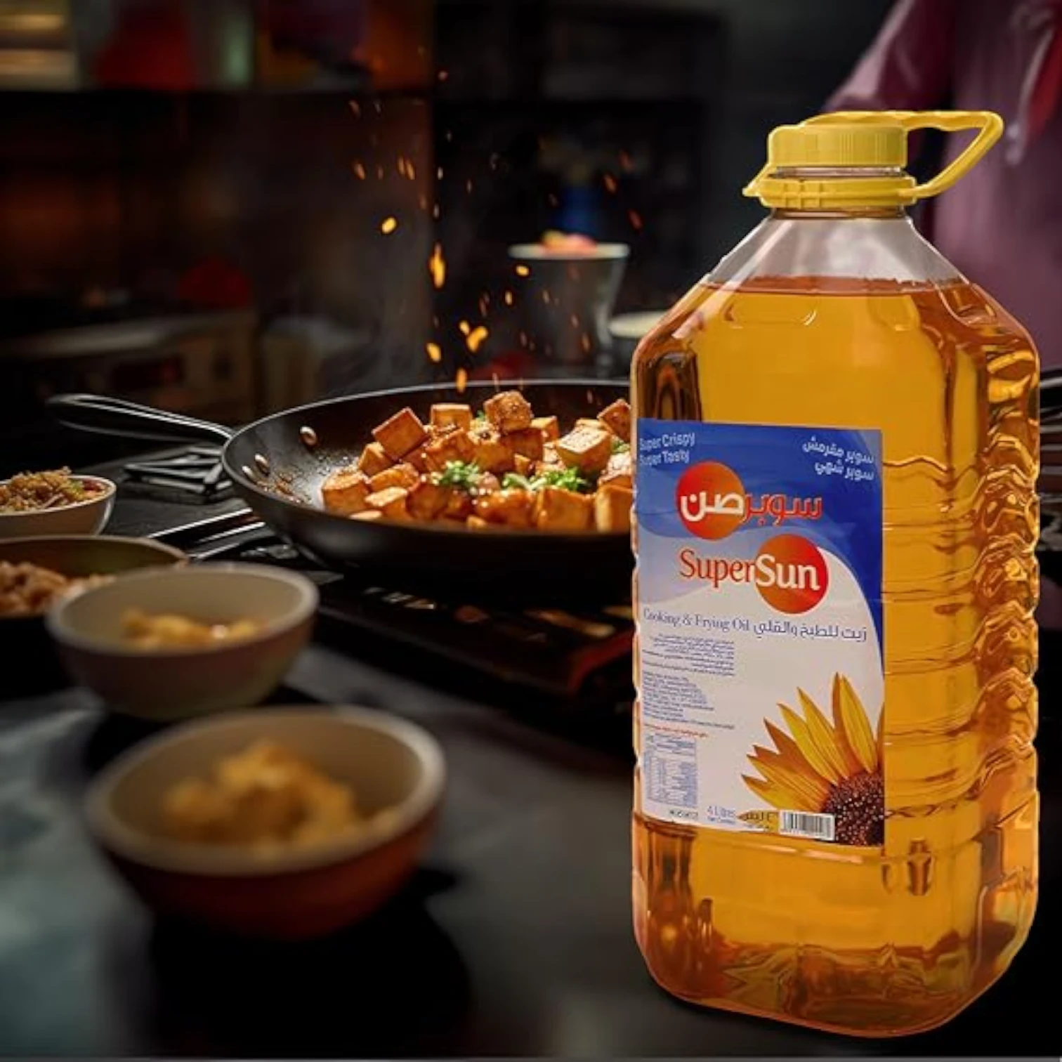 Supersun Blended Cooking & Frying Oil – 4 Liter | Vitamin-Rich, Cholesterol-Free, Heart-Healthy Oil for All Cooking Needs - Damoo