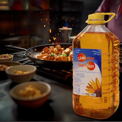 Supersun Blended Cooking & Frying Oil – 4 Liter | Vitamin-Rich, Cholesterol-Free, Heart-Healthy Oil for All Cooking Needs - Damoo
