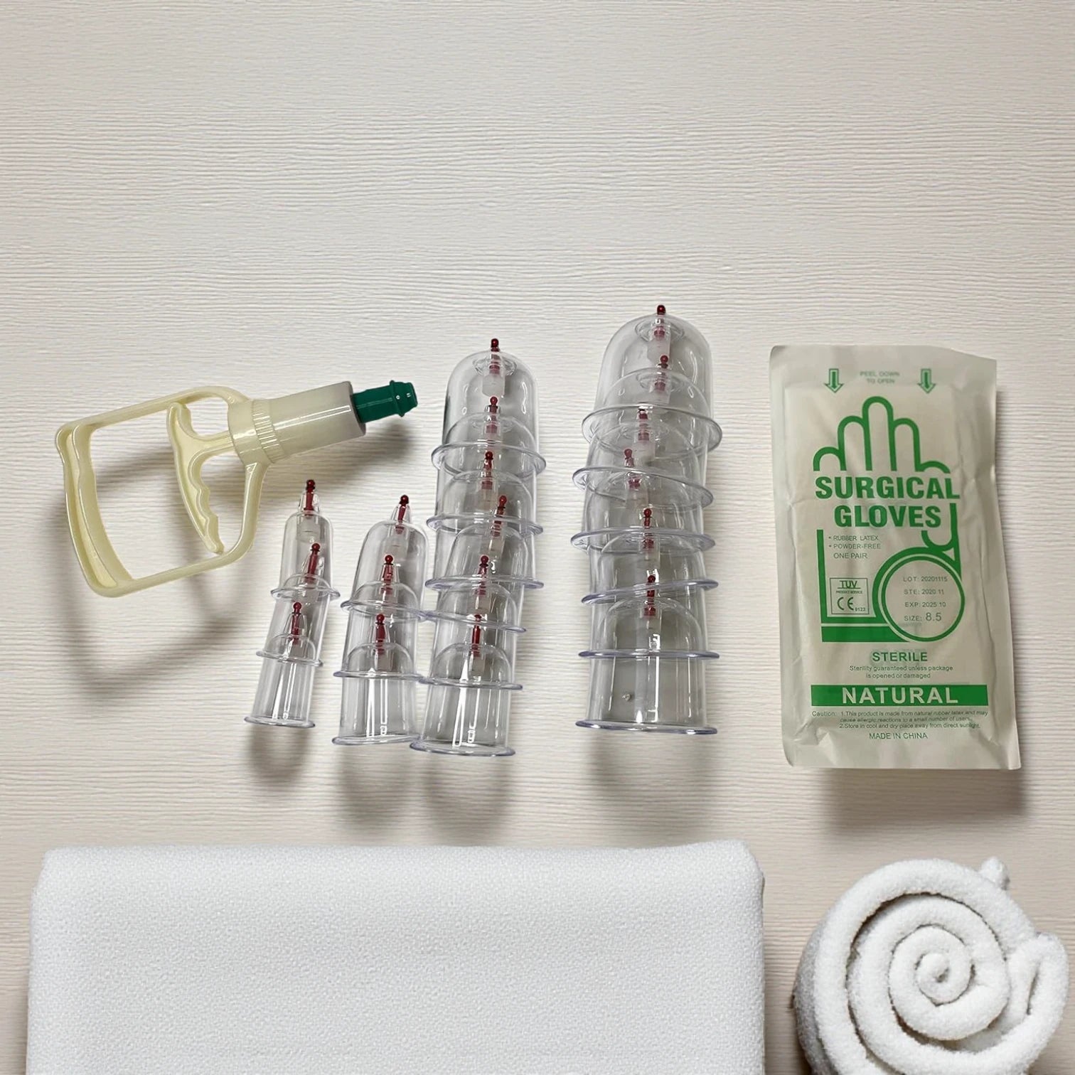 Islamic Hijama Cupping Therapy Set – 18 Pcs Vacuum Suction Device | Traditional Body Massage & Pain Relief Kit - Damoo
