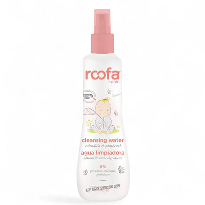 Roofa Natural Cleansing Water 200ml – Alcohol-Free Baby Cleanser with Thermal Spring Water, Calendula & Panthenol | Deep Cleansing & Hydrating for Sensitive Skin - Damoo