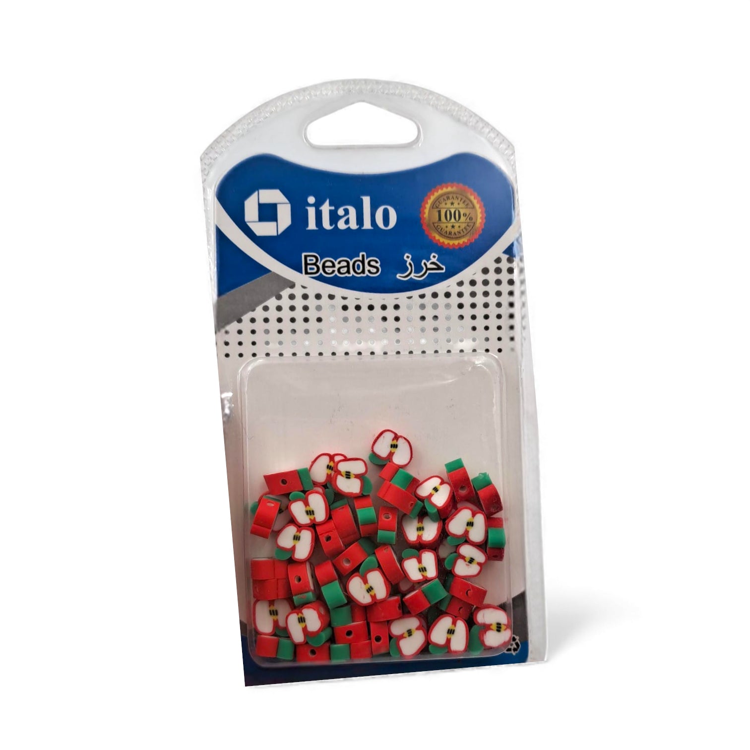 Italo Apple Shape Beads for DIY Jewellery & Craft Making – Decorative Polymer Beads for Bracelets, Necklaces & Kids Crafts (50 PCS) - Damoo