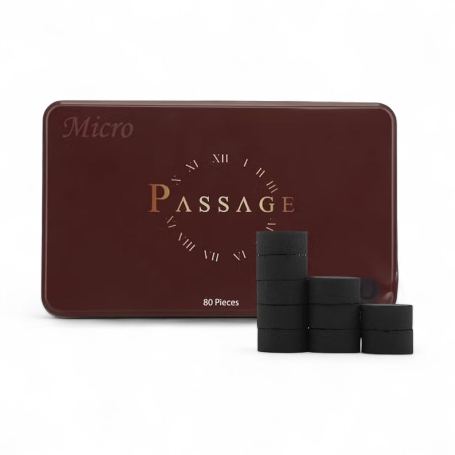 Passage Premium Charcoal Briquets for Bakhoor & Oud – Quick Lighting Micro/Mini Charcoal Tablets (80 Pieces, 27mm, 35-Minute Burn Time) – Ideal for Incense, Perfume, & Aromatherapy