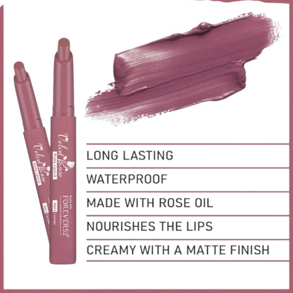 Forever52 Velvet Rose Matte Lipstick – RS013 Camellia, Enriched with Rose Oil, Nourishing Waterproof Creamy-Matte Formula, Vegan & Long-Lasting Lip Color – 2.5g - Damoo