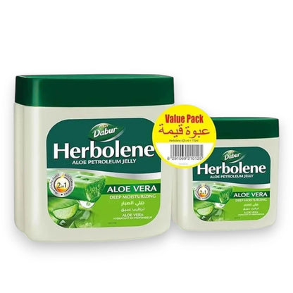 Dabur Herbolene Aloe Jelly Petroleum Jelly with Aloe Vera – Deep Moisturizing & Nourishing Skin Care – Value Pack 425ml + 115ml - Damoo