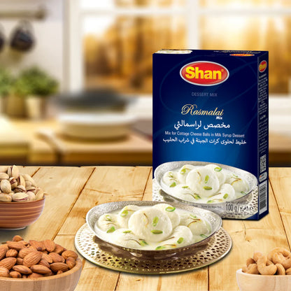 Shan Special Rasmalai Traditional Dessert Mix – 150g | Halal Certified | No Artificial Flavors | Vegetarian-Friendly | Authentic South Asian Sweet - Damoo